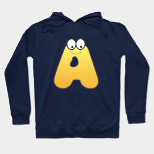 letter A yellow Hoodie